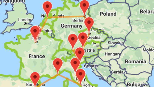 highlights european itinerary map eurail